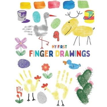 My first finger drawings: Cute animals finger painted, easy to draw for toddlers or small kids (Paperback) by Norea Dahlberg