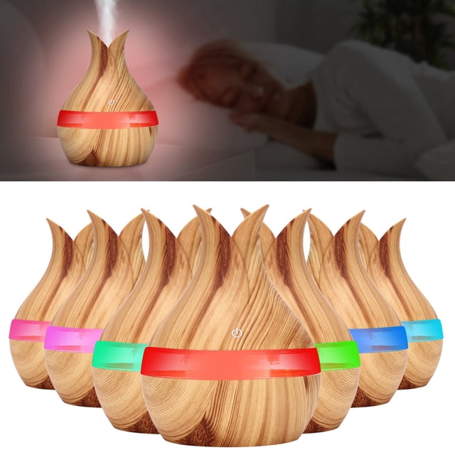 Pétalos De Flores De 300 Ml Humidificador De Difusor De Forma Con 7 Colores LED LOD Para El Hogar