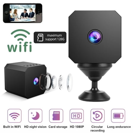 1080P HD Mini Camera Wireless WiFi Remote Monitor Camera Security Smart Home CAM IR DVR Night Vision