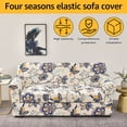 thumbnail image 2 of Toorise 4 Pieces Stretch Sofa Cover 3 Seater Couch Cover Printed Sofa Slipcover with 3 Separate Cushion Covers Washable Sofa Slip Covers for Living Room Home with Pets and Kids, 2 of 11