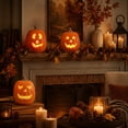 thumbnail image 7 of Halloween Large Pumpkin Decoration, Halloween Jack O Lantern Pumpkin Light with Glowing LED Design, Outdoor Pumpkin Ornament for Yard Home Party Holiday Display Decor, 7 of 7