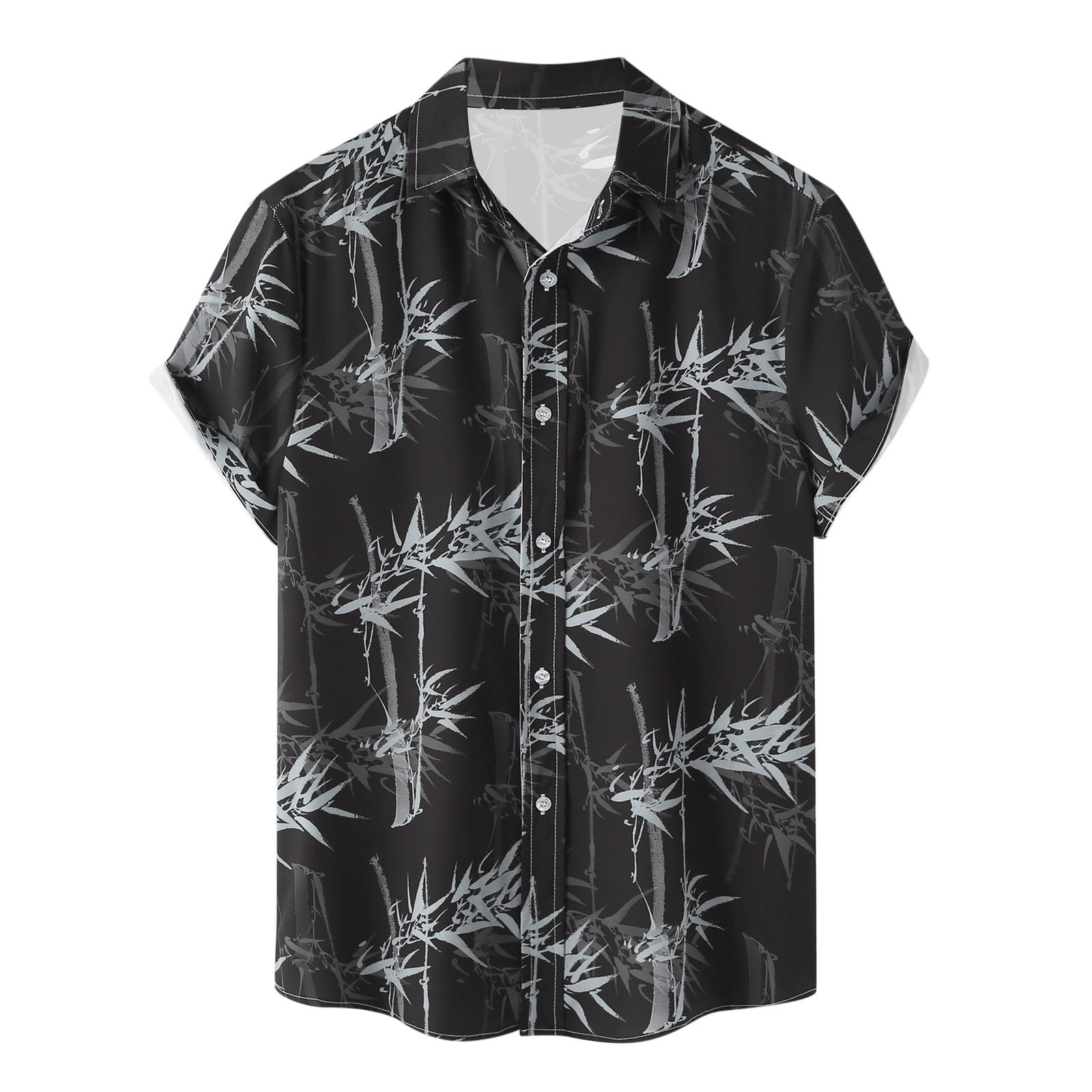 ZCFZJW Tropical Beach Shirts for Men Hawaiian Style Casual Short Sleeve  Button Down Palm Tree Print T Shirts Regular Fit Holiday Gift Tops Dark  Gray