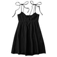 thumbnail image 4 of POTETI Womens Dresses Solid Color Sleeveless Womens Sun Dresses Casual Strap Mini Knee Length Club Party Dresses, 4 of 7