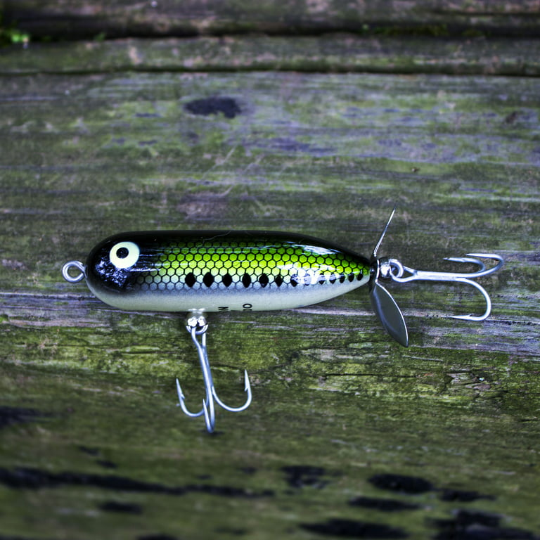 The top two lures are Heddon Tiny Torpedoes. The third lure is a