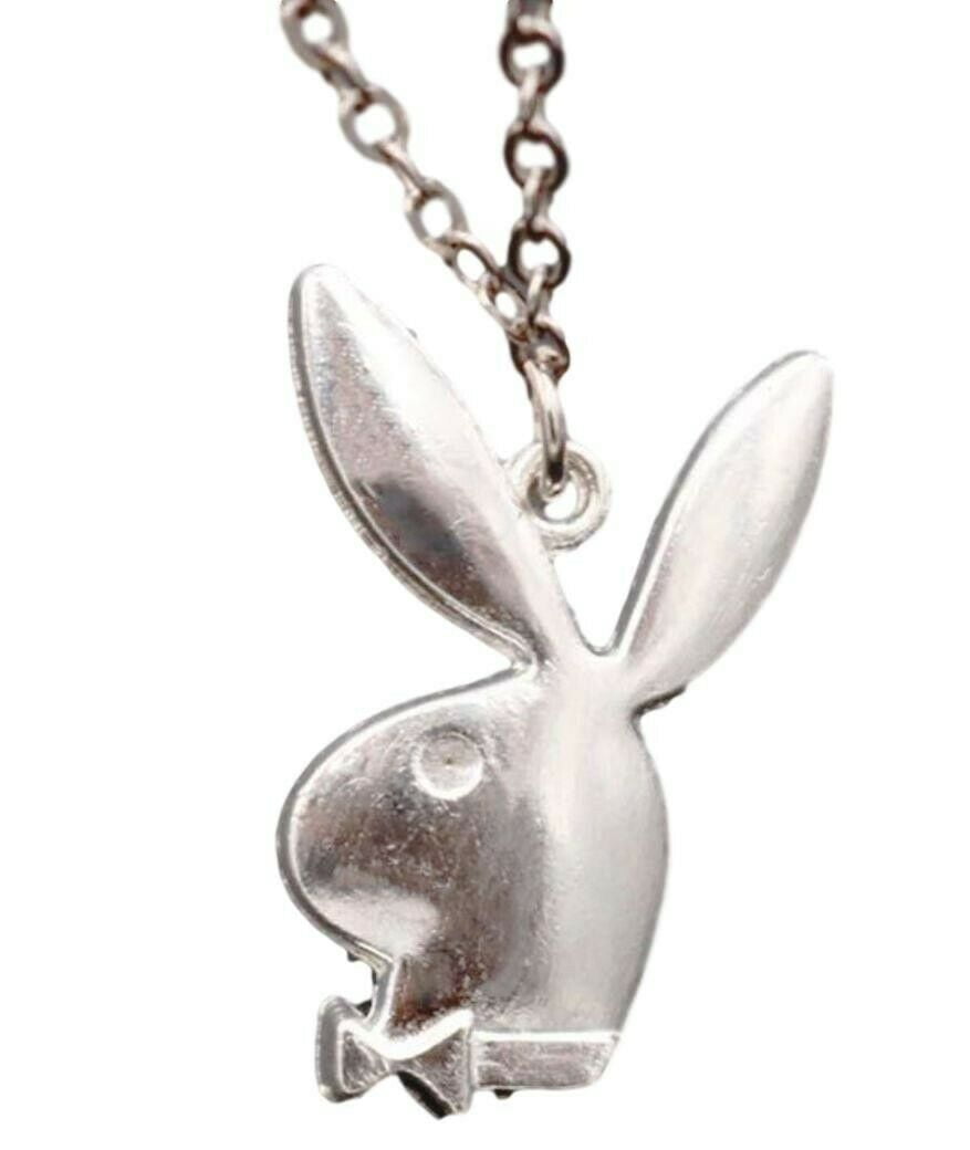 Playboy bunny necklace silver Clearance