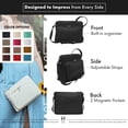 thumbnail image 4 of Bolso bandolera para llevar en piel auténtica y suave de Nueva York, color negro, 4 of 9
