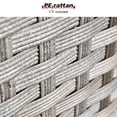 thumbnail image 4 of Vcatnet 7 Pieces Patio Furniture Outdoor Wicker Conversation Set with Fire Pit Table and Coffee Table,Orange Red, 4 of 8