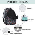 thumbnail image 4 of Pioneer Flower Floral Print Pattern Backpack for School, Cute School Bag with Adjustable Shoulder Straps and Padded Back, 15.3"x11"x7.1", 4 of 5