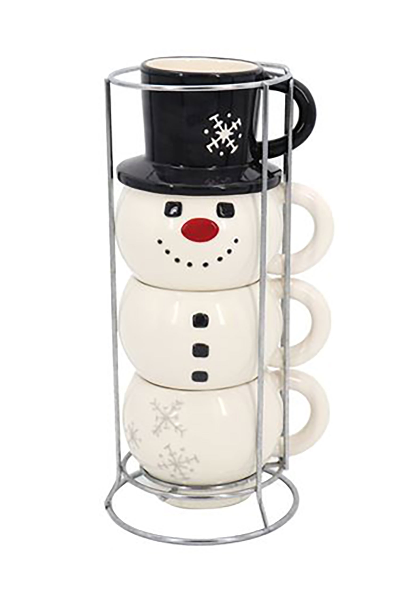 DEI Snowman Stacking Mug Set - Walmart.com - Walmart.com