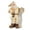 B, variant on Santa Claus Figurine Small Resin Santa Sculpture with Gift Bag/Wish List for Mantle Bookshelf Tabletop New Year Party Decoration