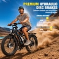 thumbnail image 6 of PUJH Electric Motor Bike 6000W Dual Hub 60V 20Ah 50 MPH 35 100 Mile 200Nm 40 Degree Climb 26 inch Fat Tire Full Suspension Hydraulic Brake for Adults, 6 of 8