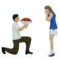 thumbnail image 2 of STARTIST 2Pcs 1/64 Miniature Figures Couples Small Tiny Painted Micro Landscape Decor Proposal, 2 of 9