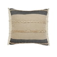 thumbnail image 2 of Laddha Home Designs Power-Loomed Braided Stripe Square Throw Pillow Cover - 24" - Beige and Black, 2 of 7