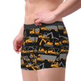 thumbnail image 2 of Lsque Motif Excavateur Jaune Boxeur-Briefs pour Hommes avec Pochette de Soutien Total, X-Temp Rafraîchissant, sous-Vêtements Anti-Humidité, Régulier, Jambes Longues et Trunk-Petit, 2 of 5