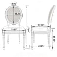 thumbnail image 2 of Noble House French Country Round Back Dining Chairs with Solid Wood Frame, for Living Room, Kitchen, Beige, Set of 2, 2 of 8