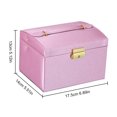 thumbnail image 3 of Jewelry Organizer Portable Pure Color Large Capacity Necklace Case Earrings Case, 3 of 6