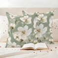 thumbnail image 2 of Outdoor Pillow Covers Watercolor Blossom Flower Waterproof Pillow Cases 16x16 Set of 2, Spring Sage Green White Floral Throw Pillow Cover Pillowcase for Patio Balcony Couch Garden, 2 of 9