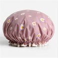 thumbnail image 1 of Shower Cap, Large Shower Caps for Women Long Hair, Reusable Double Layer Waterproof Shower Hair Bath Cap, 1 of 5