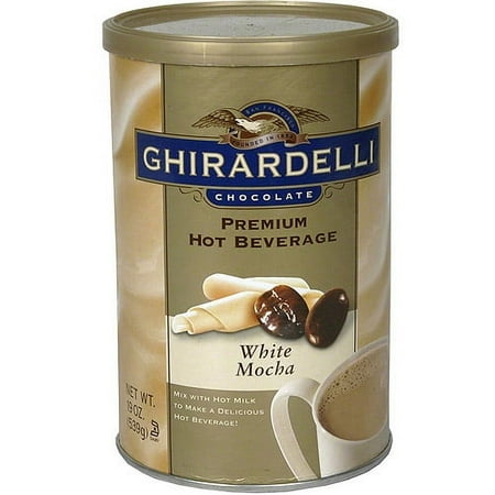 Ghirardelli Chocolate White Mocha Hot Cocoa Mix, 19 oz, (Pack of 8)
