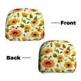 thumbnail image 4 of Goofa Sunflowers And Butterflies Pattern 2 PCS Car Headrest Cover, Headrest Protector,Universal Interior Car Accessories, 4 of 6