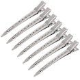 thumbnail image 1 of Pinzas para el pelo de pico de pato de 3,5 pulgadas, pinzas para rizos de cocodrilo de metal, pinzas para seccionamiento con agujeros (24 piezas) Feliz Sencillez, 1 of 5
