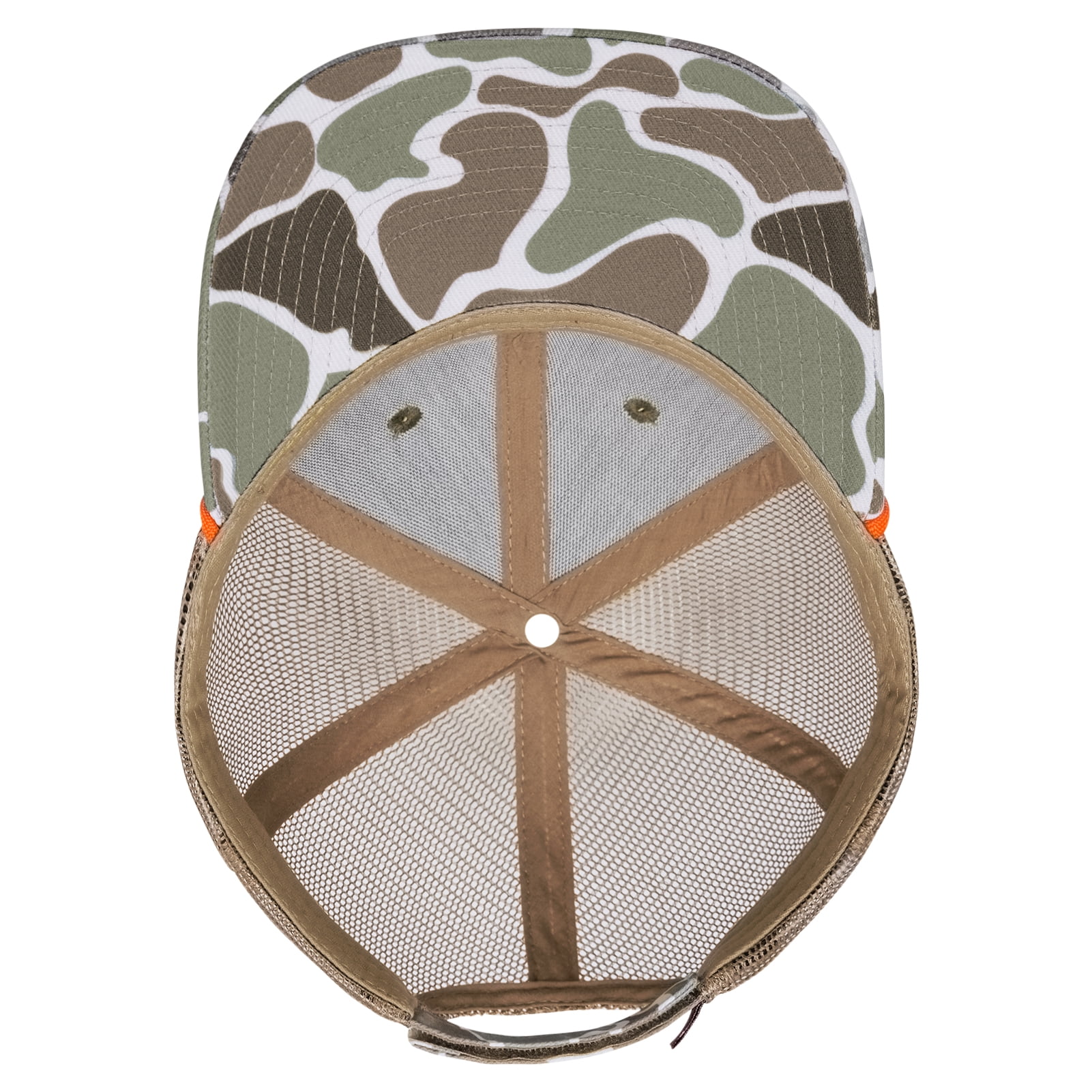 Bassdash Camo Rope Trucker Hat Adjustable, Embroidered Baseball Cap with Mesh Back for Hunting & Fishing