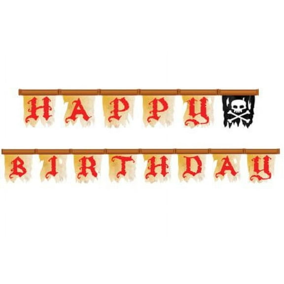 Creative Converting Buried Treasure Happy Birthday Jointed Party Banner