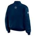 thumbnail image 3 of Women's WEAR by Erin Andrews Navy Dallas Cowboys Patch Full-Zip Bomber Jacket, 3 of 5