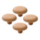 thumbnail image 5 of 4 ganchos de madera para colgar en la pared con asas de madera, decoración de diseño nórdico versátil. Oval, 5 of 9