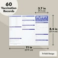 thumbnail image 4 of 60 Pack Puppy Vaccination Record Cards, Canine Health Record Books for Dogs (Tri-Fold Design, 8.5x11 Inch), 4 of 9