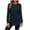 Q69 Navy, variant on Womens Long Sleeve Blouse Waffle Knit Tunic Tops Notch Crewneck Loose Fit Flattering Curved Hem Shirts for Everyday Lounge and Office Pink,XL