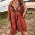 thumbnail image 3 of Womens Swim Cover Up Beach Cover Ups for Women Classification Swimwear Cover Ups | Sunscreen Shirt Lace Loose Beach Holiday Blouse Skirt Bikini Coat Swimsuit Woman, 3 of 6