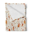 thumbnail image 2 of Aztec Soft Flannel Fleece Throw Blanket, Feather Motifs Symbolic Traditional, Cozy Plush for Indoor and Outdoor Use, 70" x 90", Pale Pink Orange, by Ambesonne, 2 of 5
