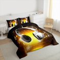 thumbnail image 3 of Feelyou 3D Headphones Child Queen Comforter Set, Melody Musical Note Bedding Sets, Music Theme Reversible Bedding Comforter Set, Super Cozy Room Decor, 3-Piece, 3 of 8