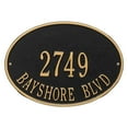 thumbnail image 1 of Whitehall 2923BG Hawthorne Oval - Standard Wall - Two Line- Black/Gold, 1 of 1