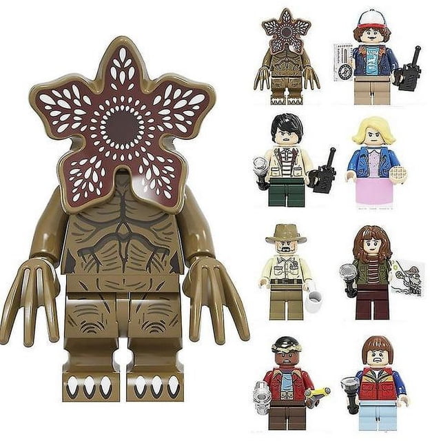 8 Uds. Stranger Things juguetes ensamblados bloques de construcción figuras humanoides Set regalos