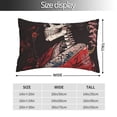 thumbnail image 2 of Salouo Geisha Skeleton With Flowers Pattern Pillow Cases,1PC Pillow Covers with Envelope Closure Decorative Pillow Case for Bed Couch,Pillows Not Included-16"x24", 2 of 6