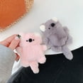 thumbnail image 6 of Furry Case for AirPods 3,Funny Cute 3D Cartoon Plush Kawaii Koala Design Fluffy Soft Warm Cover Case Carrying Charging Box with Keychain Accessories Protective Case (AirPods 3, Koala Pink), 6 of 12