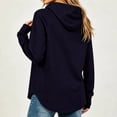 thumbnail image 5 of POTETI Womens Hoodies Pullover Casual Long Sleeve Hooded Sweatshirts Solid Color Drawstrings Tops, 5 of 6