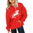 thumbnail image 2 of Weebloom Hoodies For Teen Girls Kids Horse Print Long Sleeve Hoodies Stylish Back To School Dailywear,10-11 Years, 2 of 3