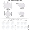 thumbnail image 3 of 40Sets 20mm/25mm Stainless Steel Flat Round Pendant Cabochon Setting Charms Plain Edge Bezel Cups Pendant Tray Bezel Pendant with Transparent Glass Cabochons for Jewelry Making, 3 of 4
