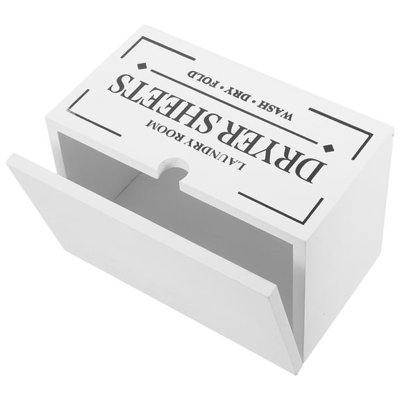 Masteelf Wooden Laundry Room Container With Lid Dryer Sheet Holder Farmhouse Laundry Room Sheets Container For Laundry Room Storage