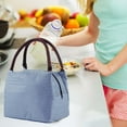 thumbnail image 4 of Back to School Supplies savings FAMTKT Lunch Bag for Women Lunch Tote Bag Organizer Reusable Coolers Outdoor Work Picnic Lunch Bag with Pockets Womens Lunch Bags for Work, 4 of 5