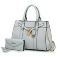 thumbnail image 4 of MKF Collection Christine Womens Satchel Bag with wallet, Vegan Leather 2Pcs Handbag Purse by Mia K, 4 of 12