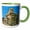 Green/White, variant on 3drose, Spain, Barcelona. Ciutadella Park., 11oz Two-tone Green Mug