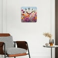 thumbnail image 2 of Square Wall Clock,Beautiful Field Of Flowers,Silent Non-Ticking Wall Clock Decor for Home Office Kitchen Living Room Bedroom(12inch), 2 of 4