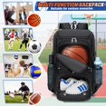 thumbnail image 4 of Mochila de baloncesto RAINSMORE de 45 litros con soporte para pelota y kit para zapatos, 4 of 8