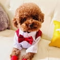 thumbnail image 3 of Dog Shirt Puppy Pet Small Dog Clothes, Stylish Suit Bow Tie Costume, Wedding Shirt Formal Tuxedo with Black Tie, Dog Prince Wedding Bow Tie Suit, 3 of 6