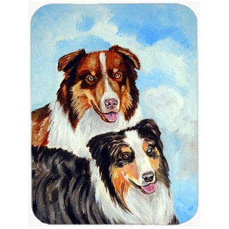 

Australian Shepherd Double Trouble Glass Cutting Board - Large 15 x 12 in.