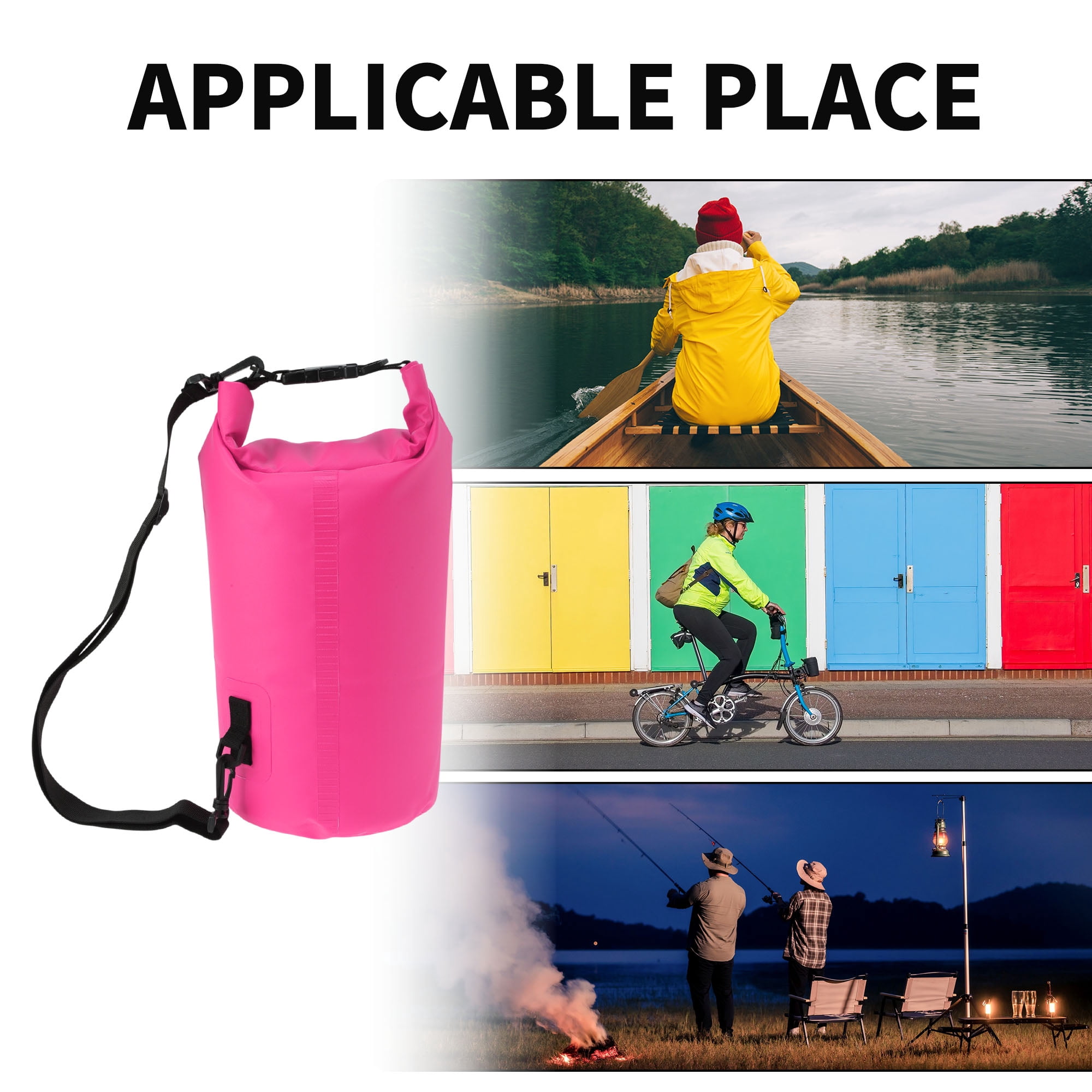 Unique Bargains Durable Waterproof Dry Bag Light Pink